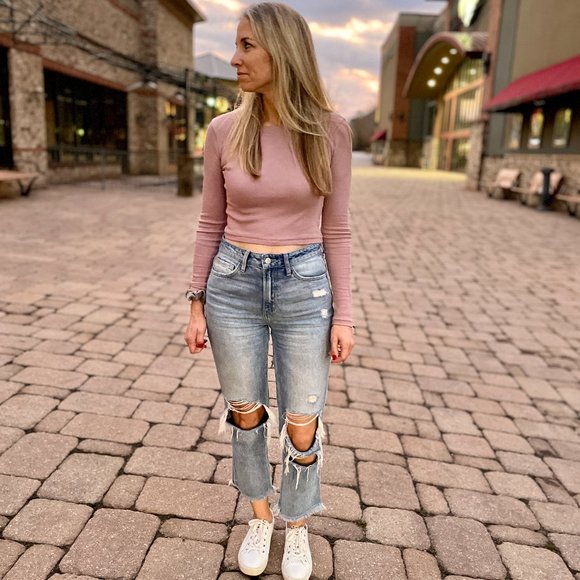 NWT Flying Monkey High Rise Cropped Jean - Picture 1 of 9